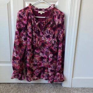 Entro Vibrant Floral Blouse